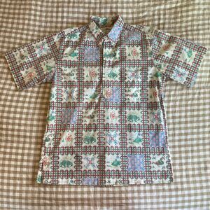 Vintage 1989 Reyn Spooner Christmas Casual 1/4 Button Shirt
